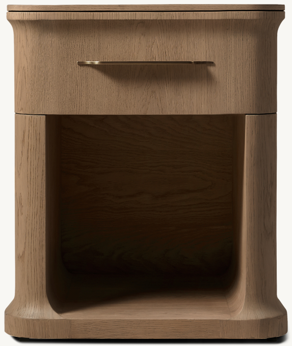Front view of Baron Open Nightstand 