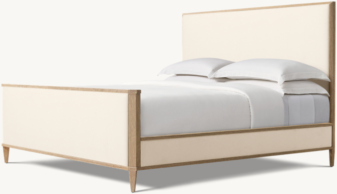 Delphine Fabric Panel Bed with Footboard