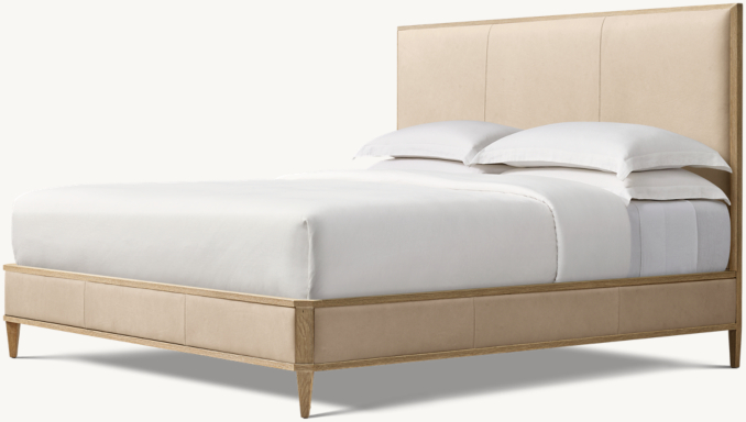 Shown in Italian Cavallino Ivory with Greige Oak finish.
