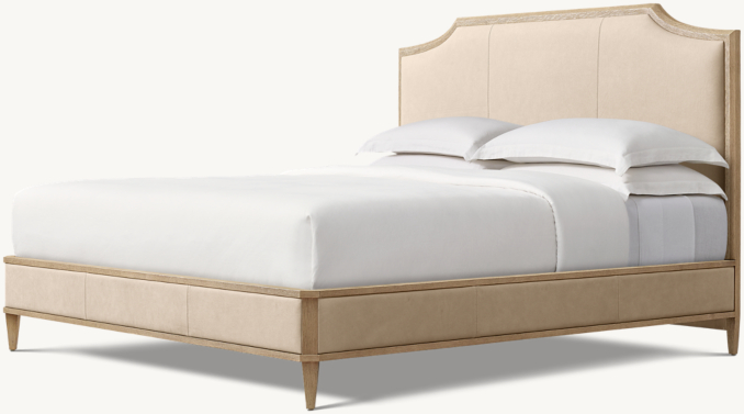 Shown in Italian Cavallino Ivory with Greige Oak finish.