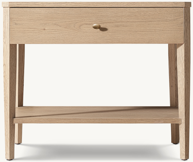 32" nightstand shown in Greige Oak.
