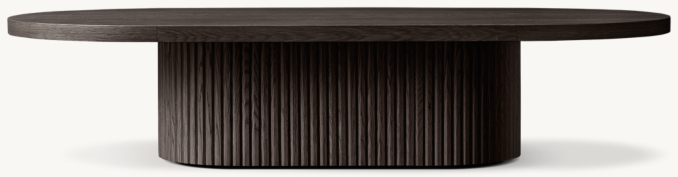 Front view of Byron Pedestal Coffee Table 