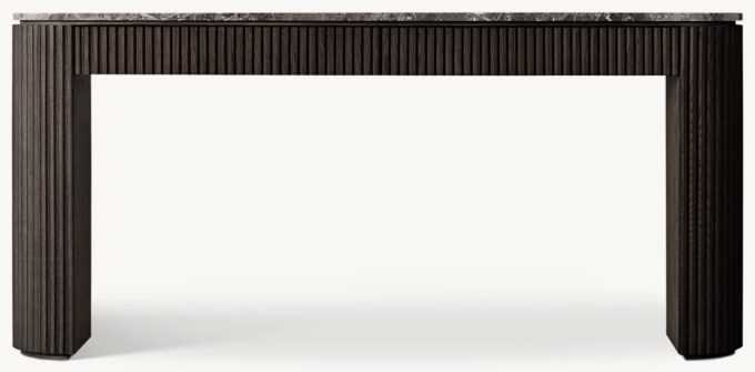 Byron Emperador Console Table with Drawers