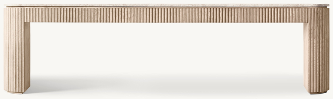 Shown in Whitewashed Oak/White Emperador Marble.