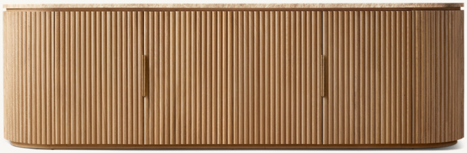 Byron Emperador 4-door Low Media Console