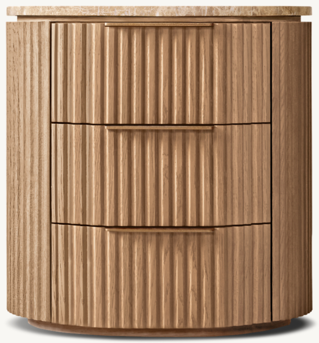 Byron Emperador Closed Bedside Table