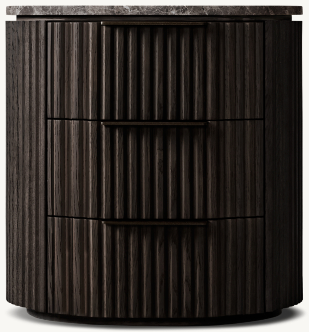 Byron Emperador Closed Bedside Table