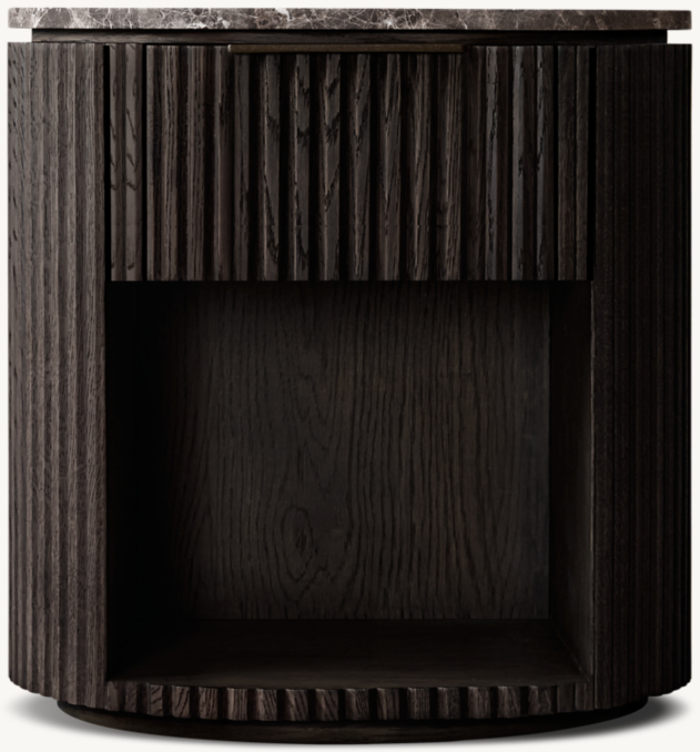 Byron Emperador Open Bedside Table