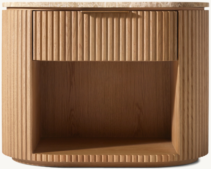 Byron Emperador Open Nightstand