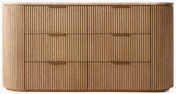 Byron Emperador 6-Drawer Dresser