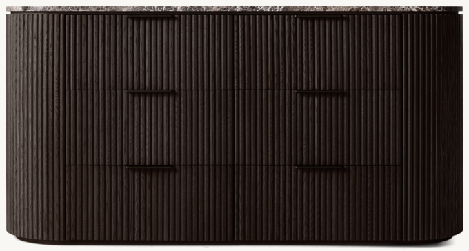Byron Emperador 6-Drawer Dresser