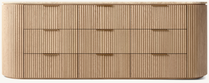 Shown in Light Oak/Crema Emperador Marble.
