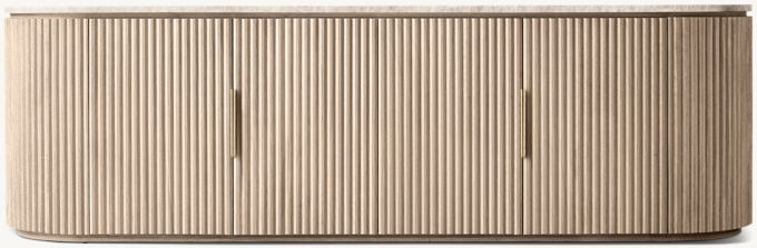 Byron Emperador 4-door Low Media Console