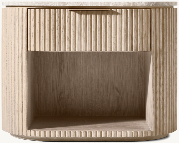 Byron Emperador Open Nightstand