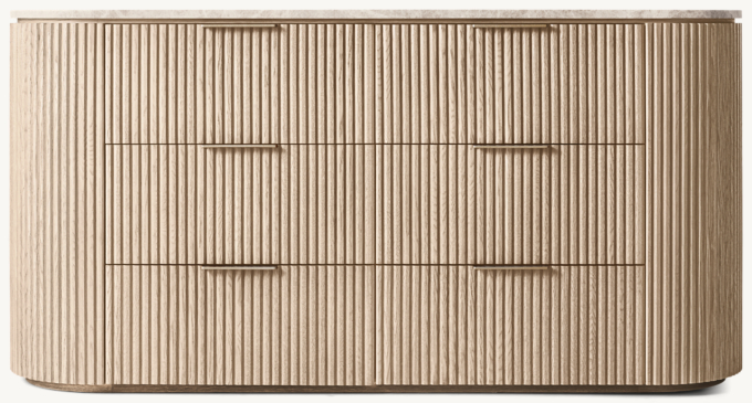 Byron Emperador 6-Drawer Dresser