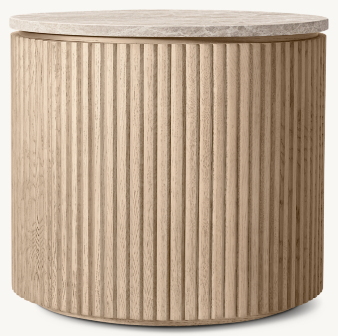 Byron Emperador Round Side Table