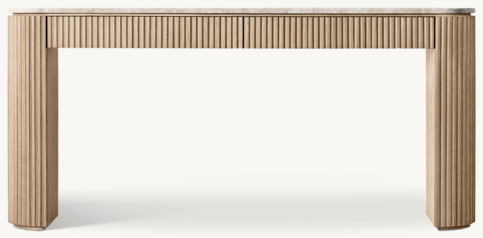 Byron Emperador Console Table with Drawers