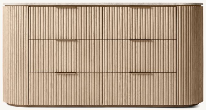 Byron Emperador 6-Drawer Dresser