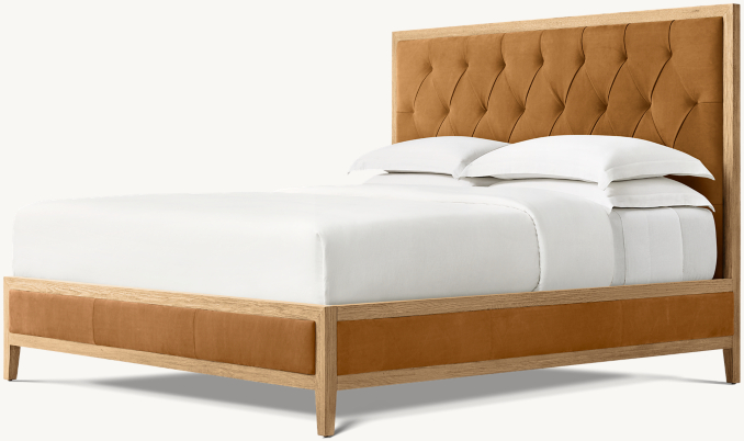 Shown in Italian Veneto Camel with Light Oak finish.
