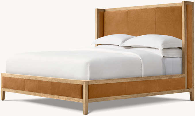 Shown in Italian Veneto Camel with Light Oak finish.