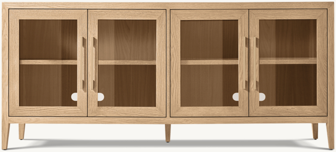 French Contemporary Glass 4-door Sideboard