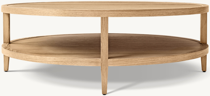French Contemporary Round Coffee Table 
