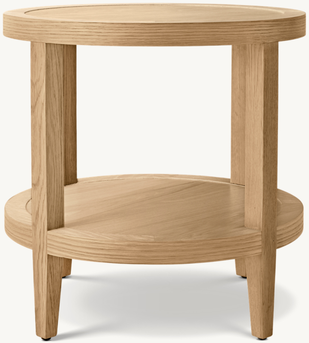 French Contemporary Round Side Table 