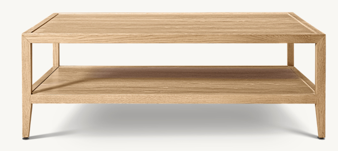 French Contemporary Square Coffee Table 