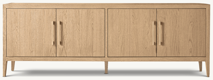 French Contemporary 4-door Media Console