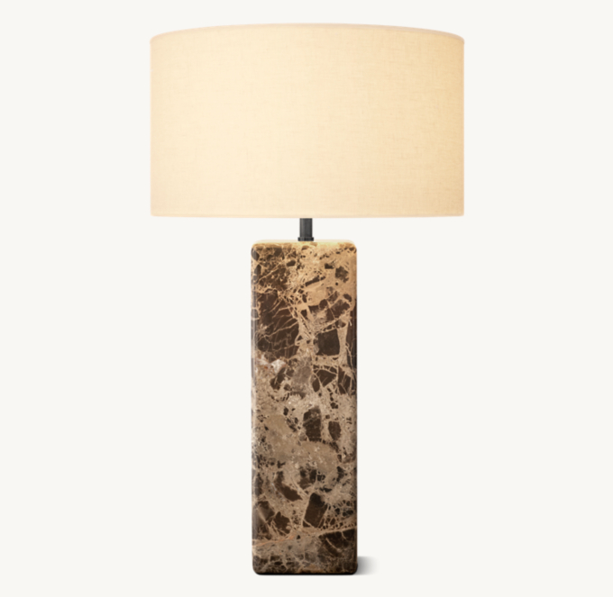 Sarezzo Stone Square Table Lamp 