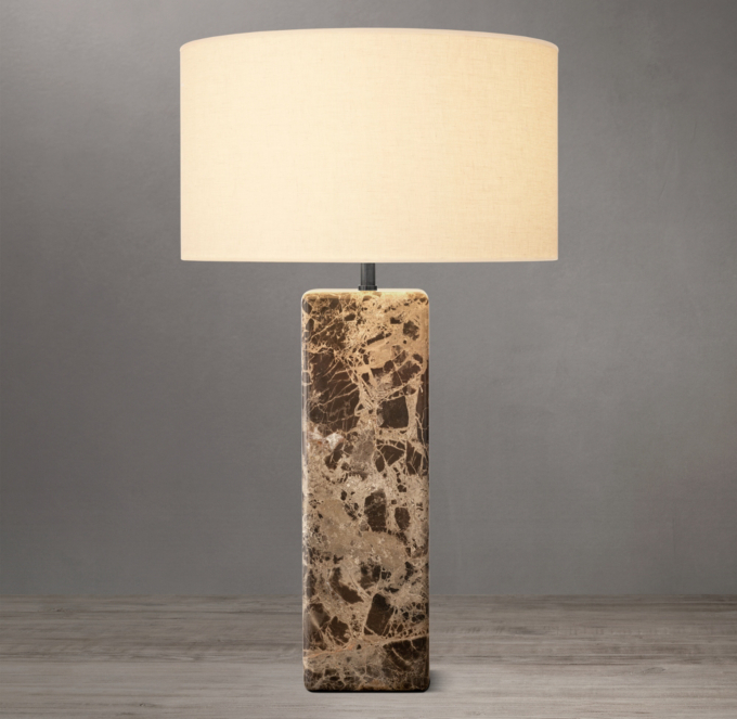 Sarezzo Stone Square Table Lamp 