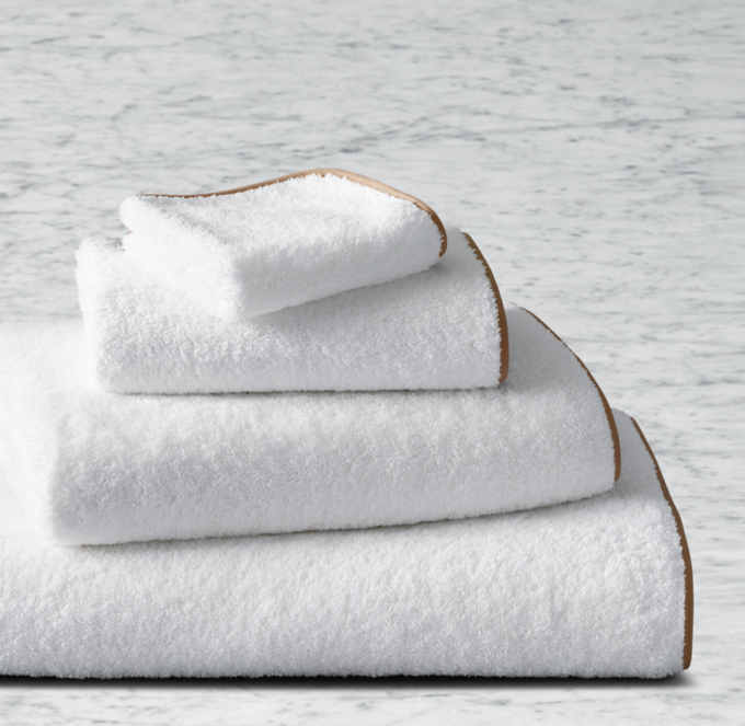 Piped 630-gram Turkish Terry Towel Collection