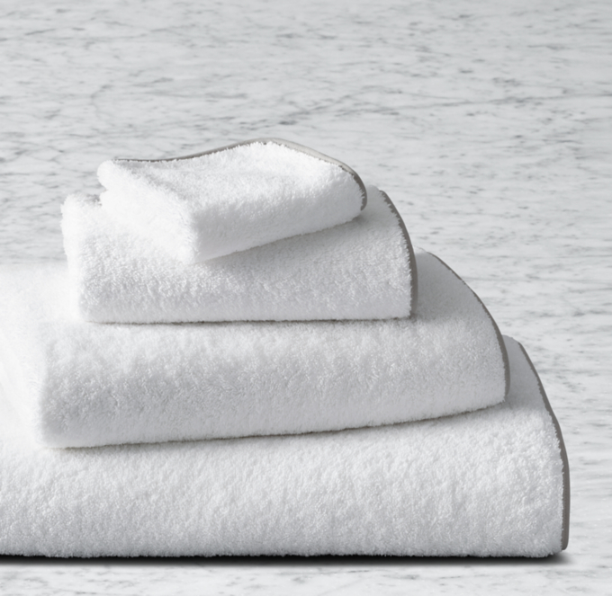 Piped 630-gram Turkish Terry Towel Collection