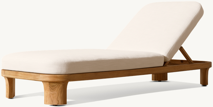 Lagos Teak Adjustable Chaise