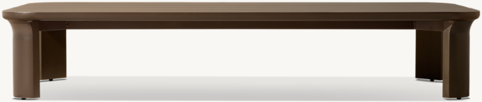 Vue de Face - Lagos Aluminium - Table Basse Rectangulaire - Bronze