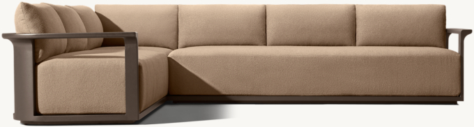 Lagos Aluminum Left-Arm L-Sectional