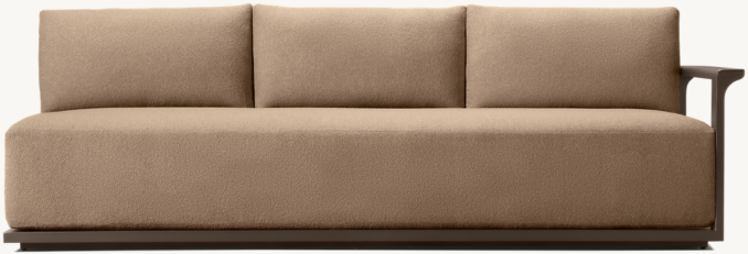 Shown in Bronze. Cushions shown in Mocha Outdoor Performance Bouclé.