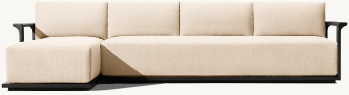 Lagos Aluminum Left-Arm Sofa-Chaise Sectional