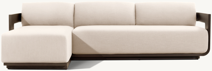 Sedona Aluminum Left-Arm Sofa-Chaise Sectional