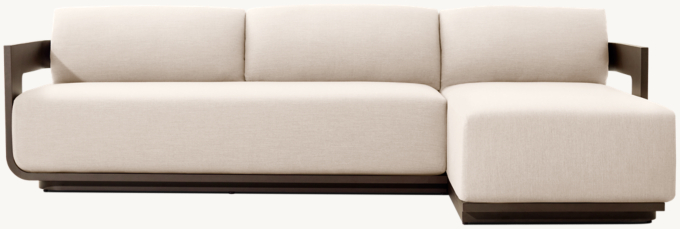 Sedona Aluminum Right-Arm Sofa-Chaise Sectional