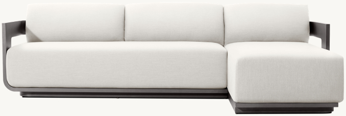 Sedona Aluminum Right-Arm Chaise Sectional