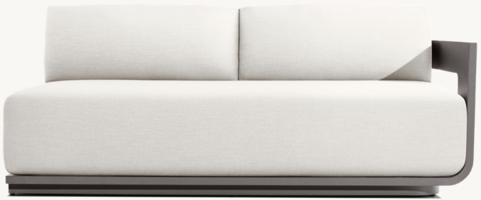 Shown in Gunmetal. Cushions shown in White Perennials® Performance Textured Linen Weave.
