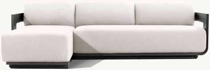 Sedona Aluminum Left-Arm Sofa-Chaise Sectional