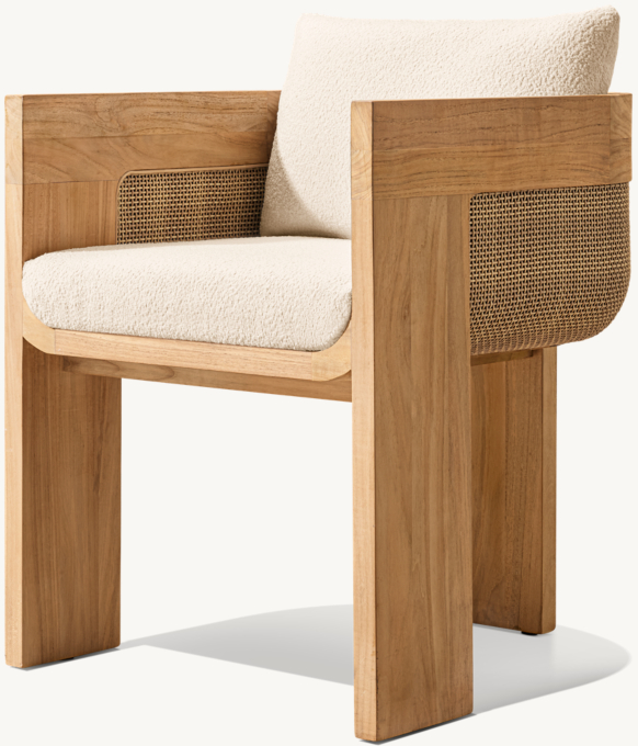 Sedona Cane Teak Dining Armchair
