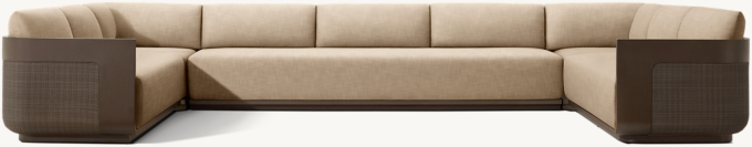 Sedona Cane Aluminum Customizable Sectional