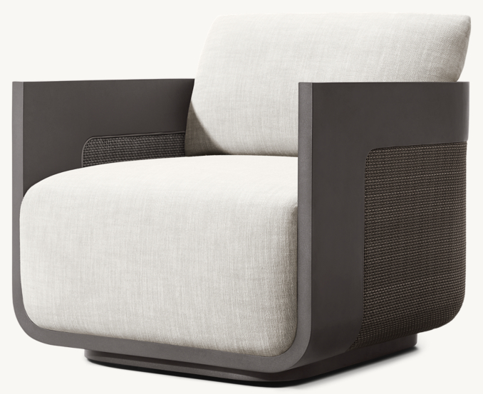 Sedona Cane Aluminum Swivel Lounge Chair