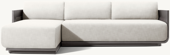 Sedona Cane Aluminum Left-Arm Chaise Sectional