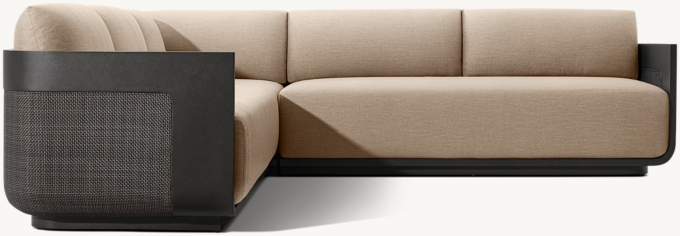 Sedona Cane Aluminum Left-Arm L-Sectional