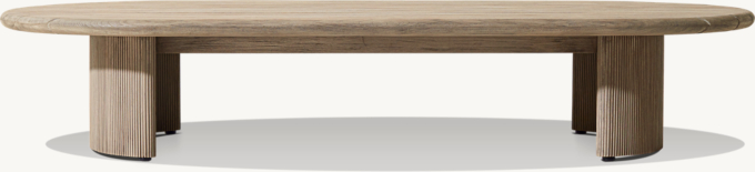 Striata Teak Rectangular Coffee Table