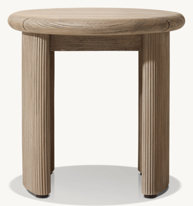 Striata Teak Side Table